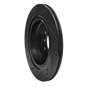 BMW Z3 Brake Rotor (1) - Rear - R1 Concepts - Drilled & Slotted - Black - `95-`02